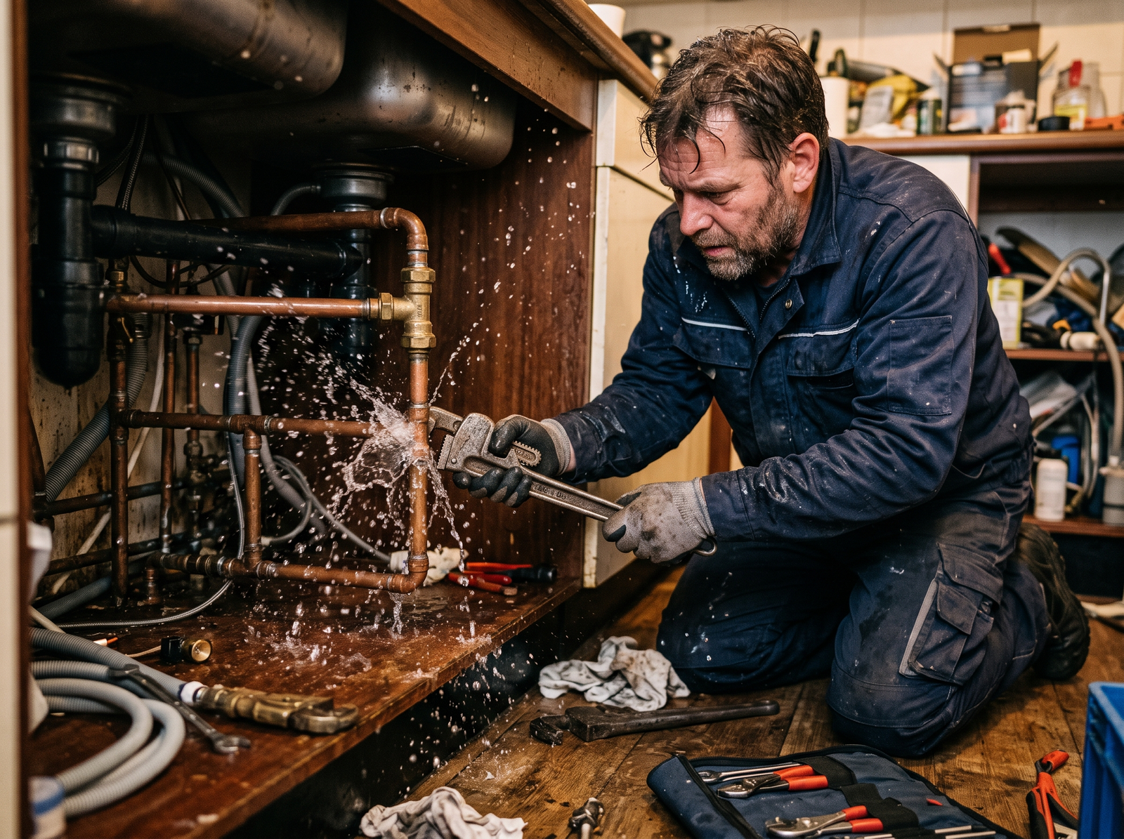 Spoedreparatie aan een lekkage door Smit