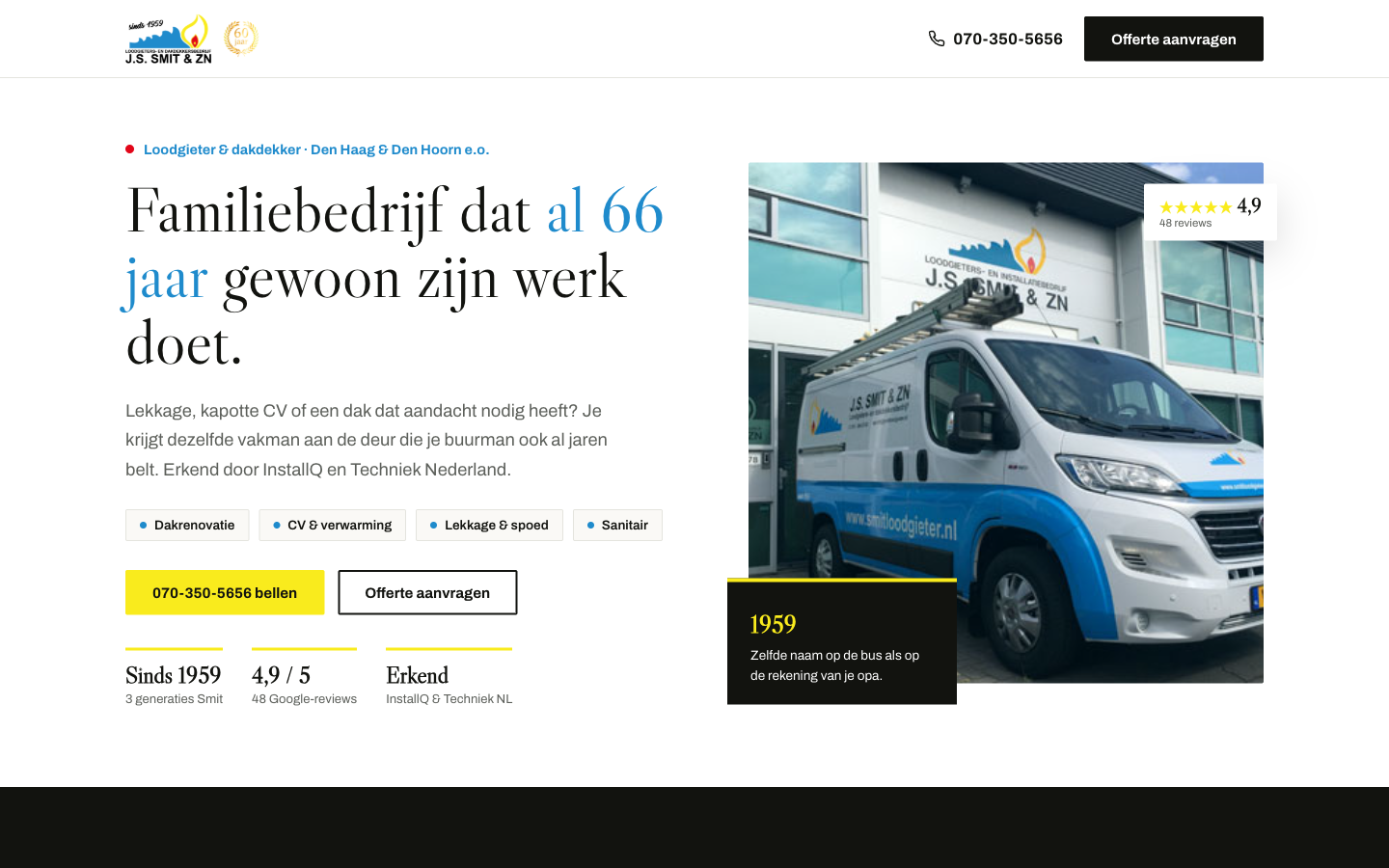Optie 1 — Jubileum-verhaal met directe hero
